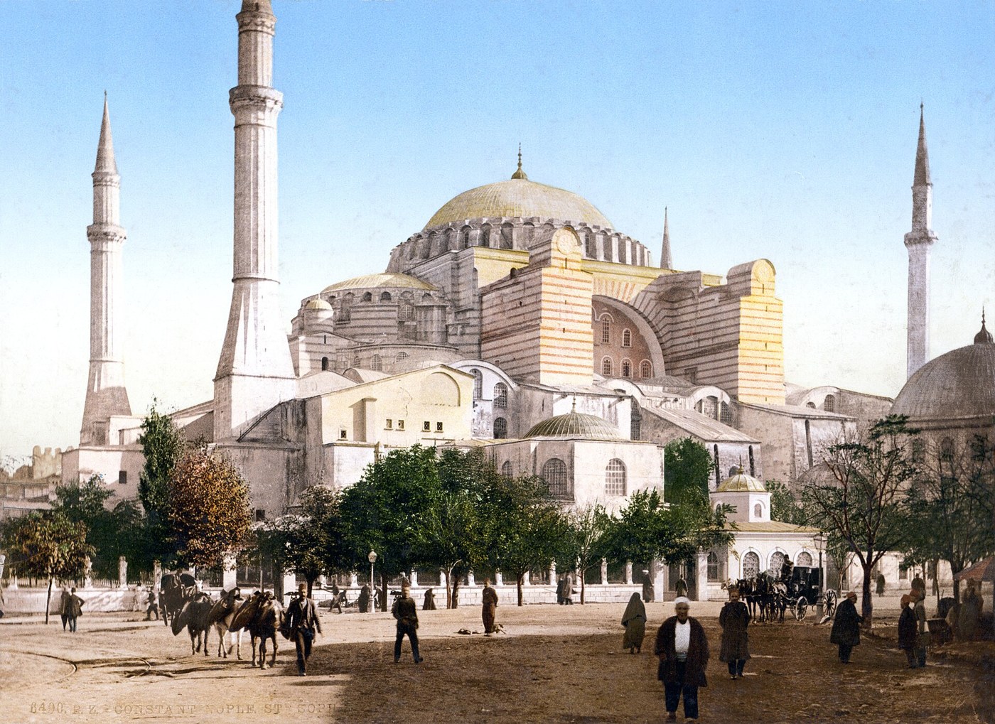 Santa Sofia - fotocromia, Costantinopoli, 1897 circa