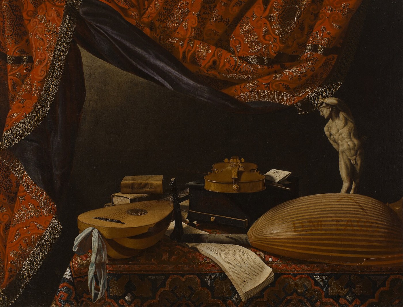 Natura morta con strumenti musicali - Evaristo Baschenis, XVII secolo