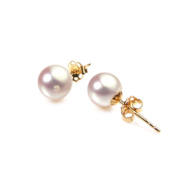 Orecchini Da Donna Con Perle D'Acqua Dolce Bianche 7,5