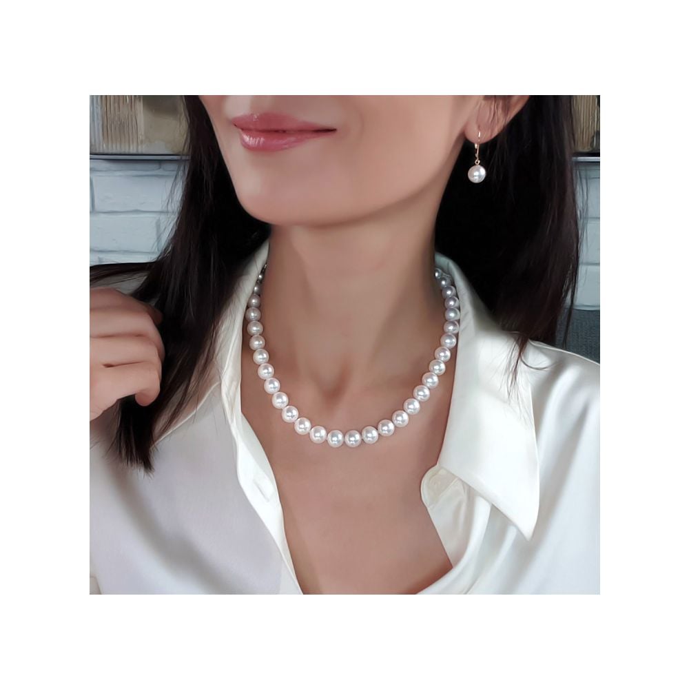 Collana di perle d'acqua dolce da 8-9 mm con chiusura in oro - Julia's