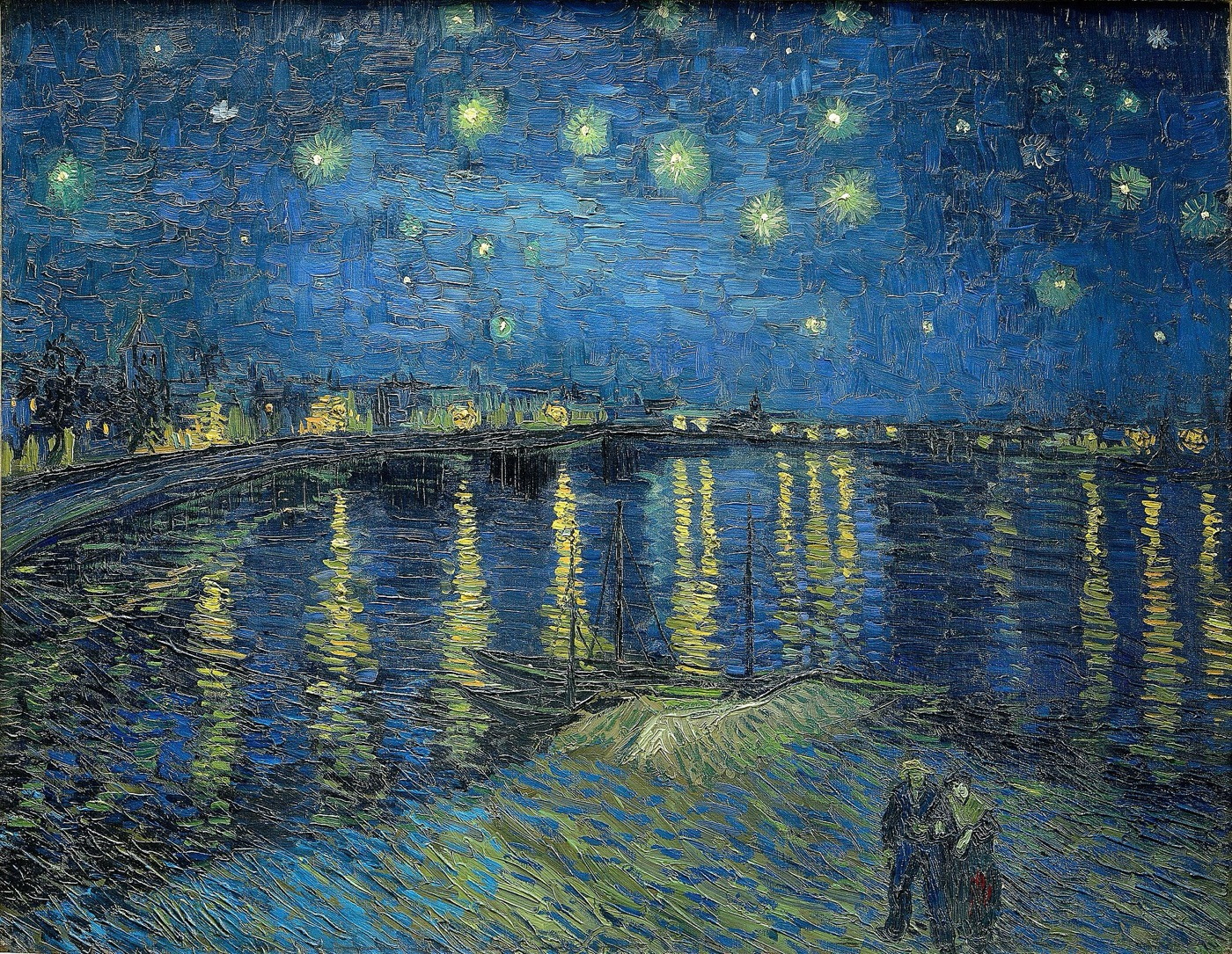 Notte stellata sul Rodano - Vincent van Gogh, 1888, Museo d’Orsay